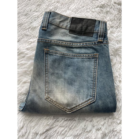 RANCH & DVLPMNT Men’s Distressed Jeans Stacked Zippered Size 32 - Picture 7 of 7